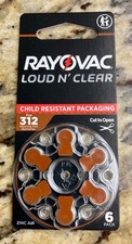 60 Rayovac Loud  Clear Hearing Aid Batteries, SIZE 312 Fast Shipping from USA