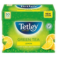 Tetley Green Tea Lemon 50 Tea Bags 100g UK