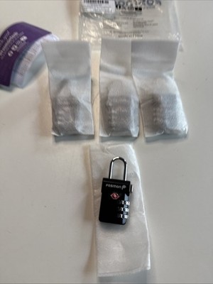 Fosmon [4 PACK] 3 Digit Combo TSA Approved Open Alert Indicator Luggage Lock