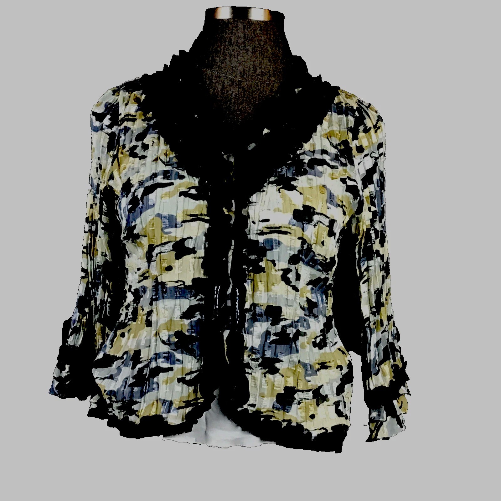Notation's Multi Color button down blouse Top SZ … - image 1