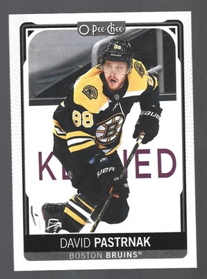 2021-22 O-Pee-Chee #494 David Pastrnak Boston Bruins Hockey NHL Card