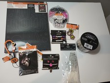 Halloween Craft Lot Creatology Canvas Painting Bead Kit Jewelry Ribbon Feathers