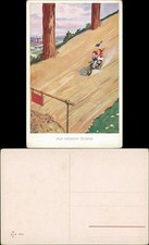 Ansichtskarte  Scherzkarten - Auf schiefer Ebene - Zwerge 1923