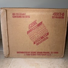 1990 Score Baseball Rookie/Traded Factory Sealed Set Case - 60-110ct - ThomasRC