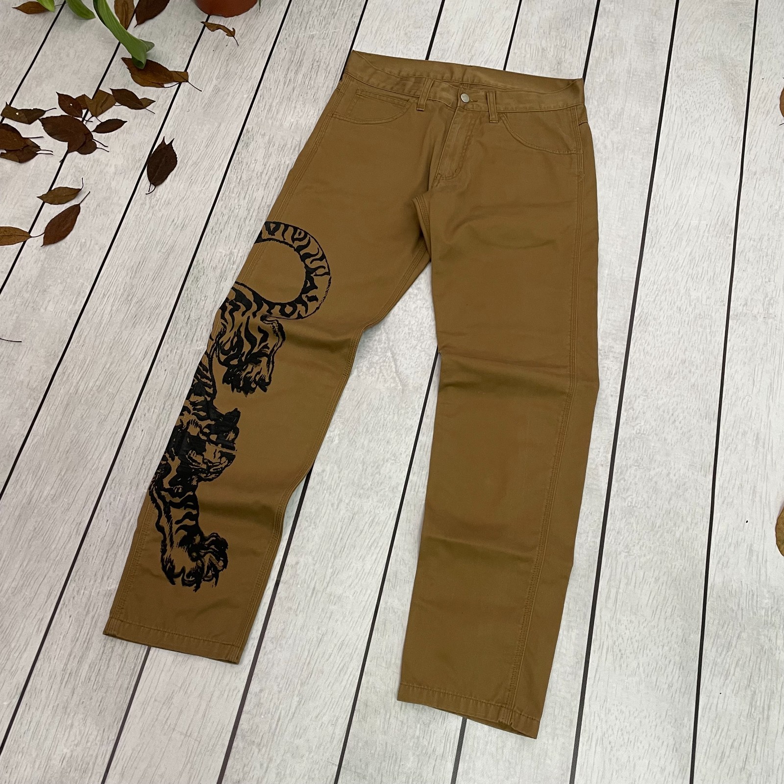 Custom Tiger Carhartt Skill Pants 31x32 streetwear distressed y2k rare unique thumbnail 6
