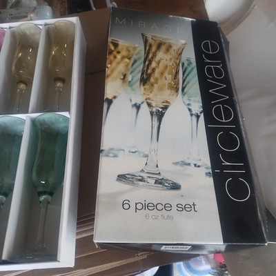 Circleware Mirage  6 Piece Fluted Glass Set