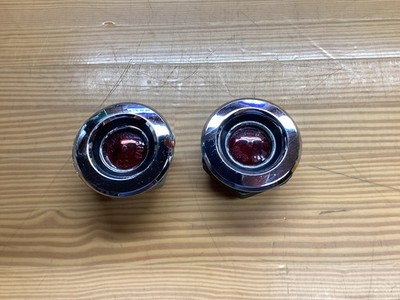 1968 Coronet Super Bee Side Marker Lights 1 Flat 1 Curved Good Condition  OEM