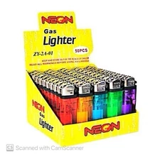 Clear Cigarette Lighter 50 Count Pack