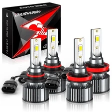 For Chevrolet Silverado 1500 2007-2015 4x LED Headlight Bulbs Kit High/Low Beam