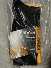 Wigwam Diabetic Walker Socks Solid Black Size Medium W 6-10 / M 5-9.5 NEW