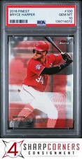2016 FINEST #100 BRYCE HARPER NATIONALS PSA 10