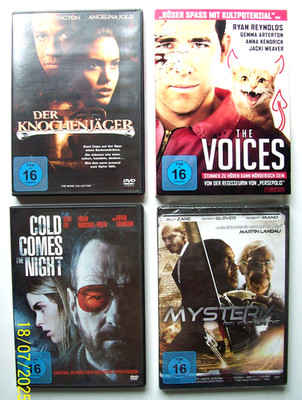 4 DVD : DER KNOCHENJÄGER_The Voices_COLD COMES THE NIGHT_Mysteria believe or die