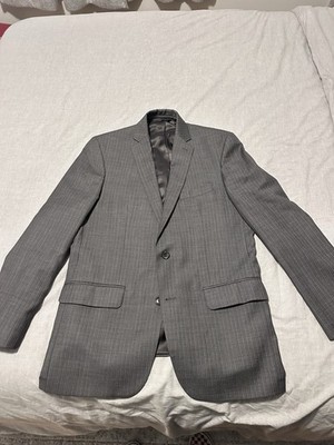 Marc Anthony Men's Gray Stipe Suit 42R Blazer 32x30 Pants