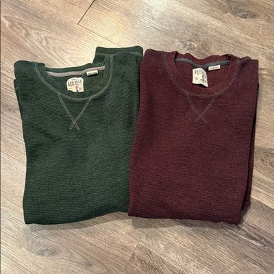 2-Pack Red Head Henley Long Sleeve Shirts Men s Size 2XL