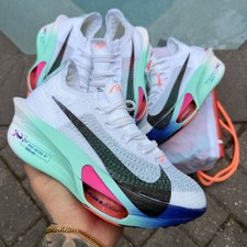 NIKE W AIR ZOOM ALPHAFLY NEXT% 3 WHITE BLACK TURQ  (FD8315 104) WOMENS SZ 6