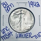 1942 BU UNCIRCULATED WALKING LIBERTY SILVER HALF DOLLAR AUTHENTIC U.S. MINT 7110