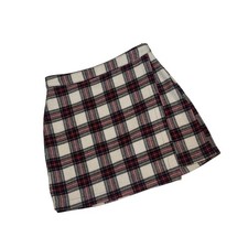 ABERCROMBIE FITCH Wool Blend Scarlett Plaid Mini Skirt SMALL Preppy Academia