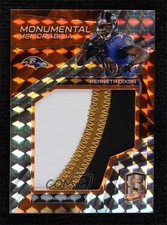 2017 Spectra Monumental Memorabilia Neon Orange Prizm 5/5 Kenneth Dixon #38 k1r