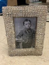 Vintage Beaded Hand Made Picture Frame, 3x5