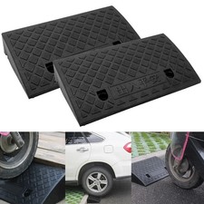 2 Pack Driveway Ramp Heavy Duty Vehicle Curb Rubber Threshold Ramp Professional