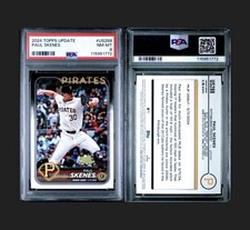 Topps 2024 Update Series Paul Skenes #US288 Rookie Debut Base Pirates PSA 8