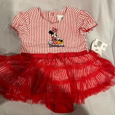 Size 18M Disneyland Minnie Mouse Red Tutu Ruffle Dress Baby 18 months NEW NWT