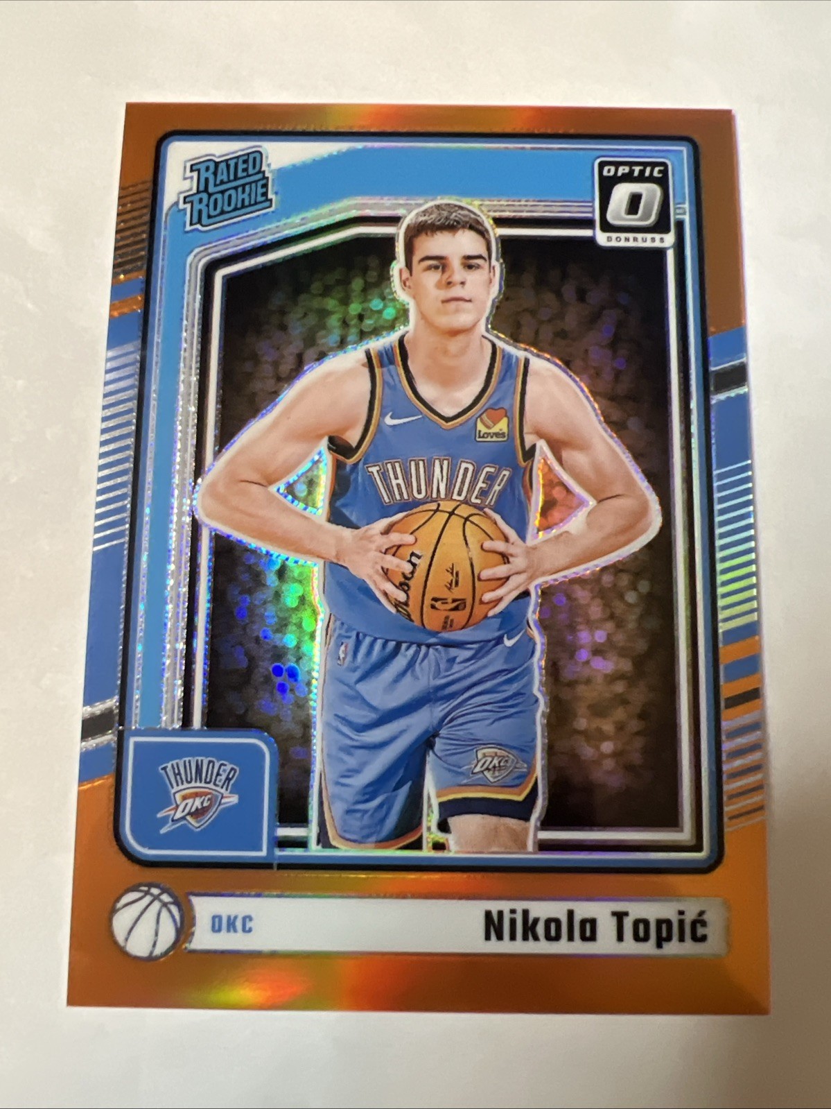 Nikola Topic 2024-25 Panini Donruss Optic Orange Prizm Rated Rookie /175 #278 RC