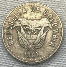 Colombia / 50 Pesos (Non-Magnetic) / 1991 / KM#283.1 / World Coin / (03-0353)