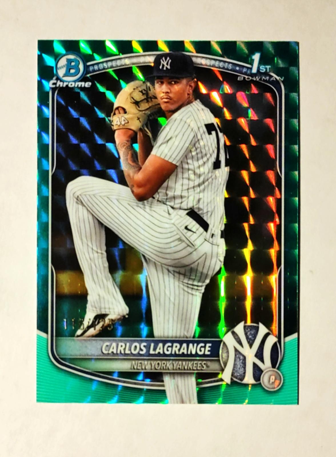 Carlos Lagrange 2025 1st Bowman Chrome AQUA Geometric REFRACTOR 116/125 RC L6
