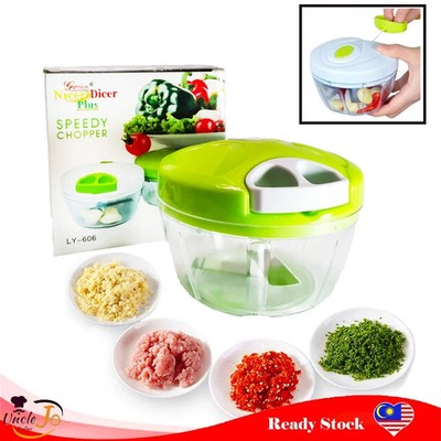Multifunction Fast Manual Hand Pull Speedy Chopper Mincer Cutter Blade Mixer