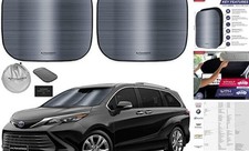 2-Piece Windshield Sun Shade - Metallic Gray MAX LARGE METALLIC GRAY
