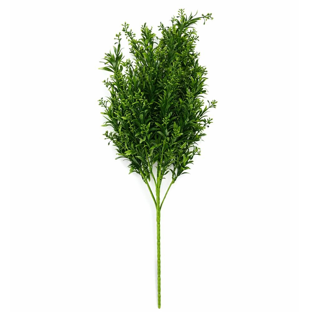 Artificial Rosemary Stem Faux Green Foliage Bush 75cm