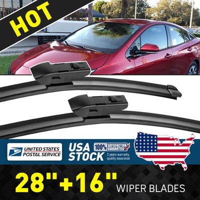 For Toyota Prius AWD-E 2019-2022 Windshield Wiper Blades Set Front 28''&16'' New
