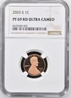 2025 S Proof Lincoln Shield Cent NGC PF69 RD ULTRA CAMEO - LAST YEAR