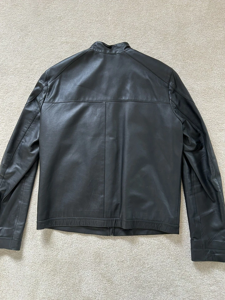 Hugo Boss Black Nappa Leather Jacket Fantastic Condition RRP £499 Medium 38 - Image 4 of 4