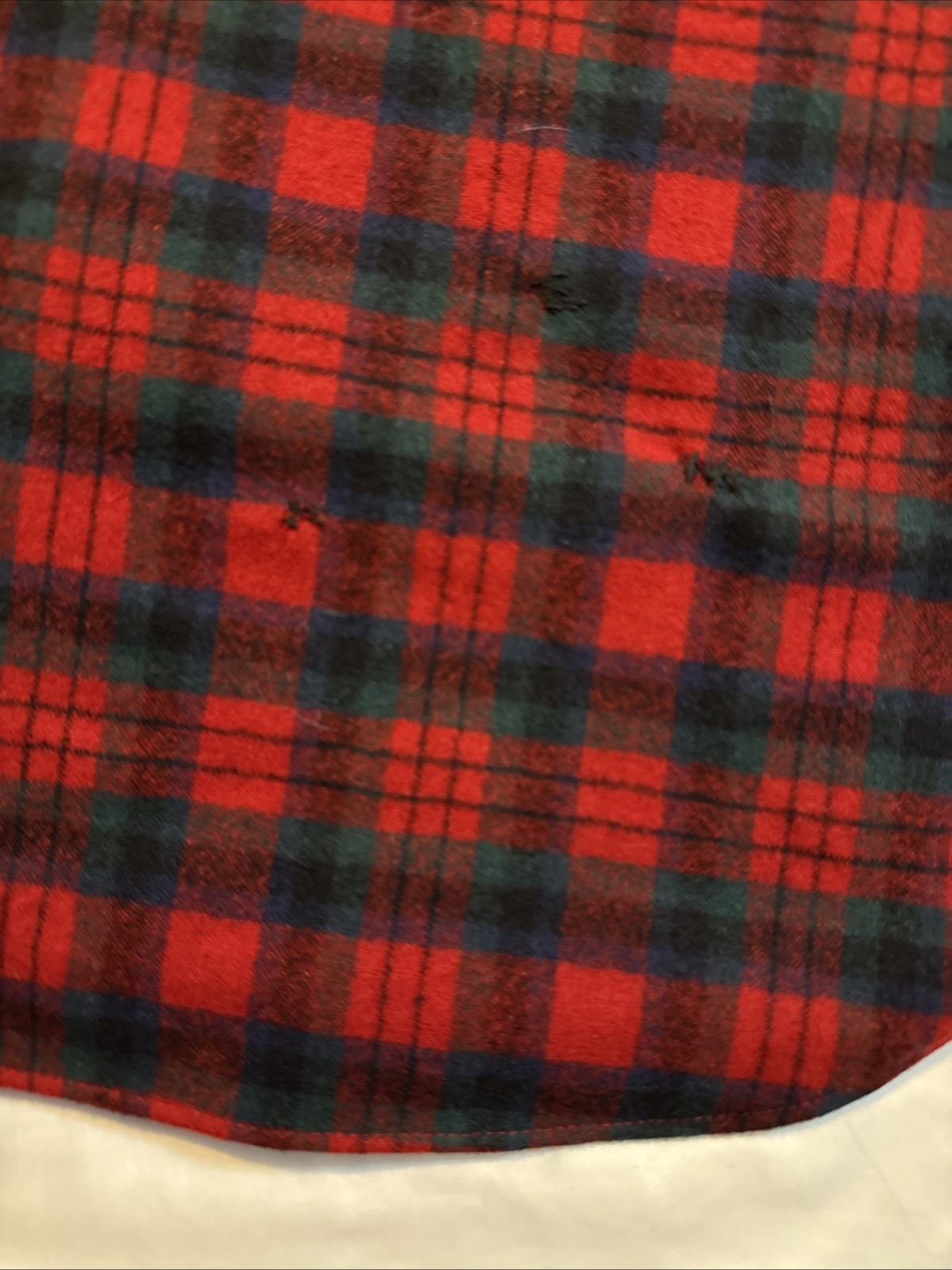 Pendleton Wool Board Shirt Loop Button Red Green … - image 7