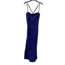 Wild Fable Women's Lace Up Back Maxi Bodycon Dress Navy Blue Size 12