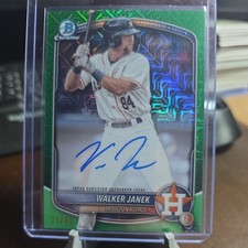 2025 Bowman Chrome Walker Janek Green Mojo Refractor Auto /99 Astros #BMA-WJA