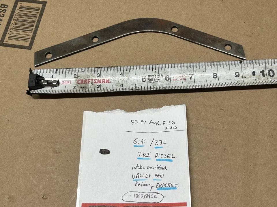 83-94 Ford F250 F350 6.9L 7.3L IDI Diesel ENTRADA Valley Pan SOPORTE DE RETENCIÓN Foto 2 de 4