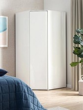 Layton Gloss Corner Wardrobe in White 50% OFF (RRP £299)