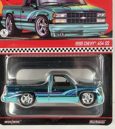 Hot Wheels 1990 Chevy 454 SS Red Line Club RLC Teal Real Riders
