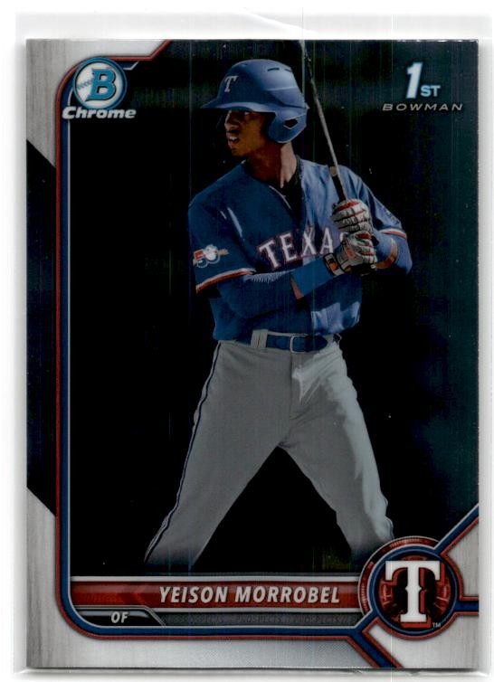 2022 Bowman Chrome #BCP-200 Yeison Morrobel Prospects Texas Rangers