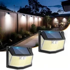 2Pack 248 LED Solar Lights Outdoor Motion Sensor Security Garden Yard Wall Lamps