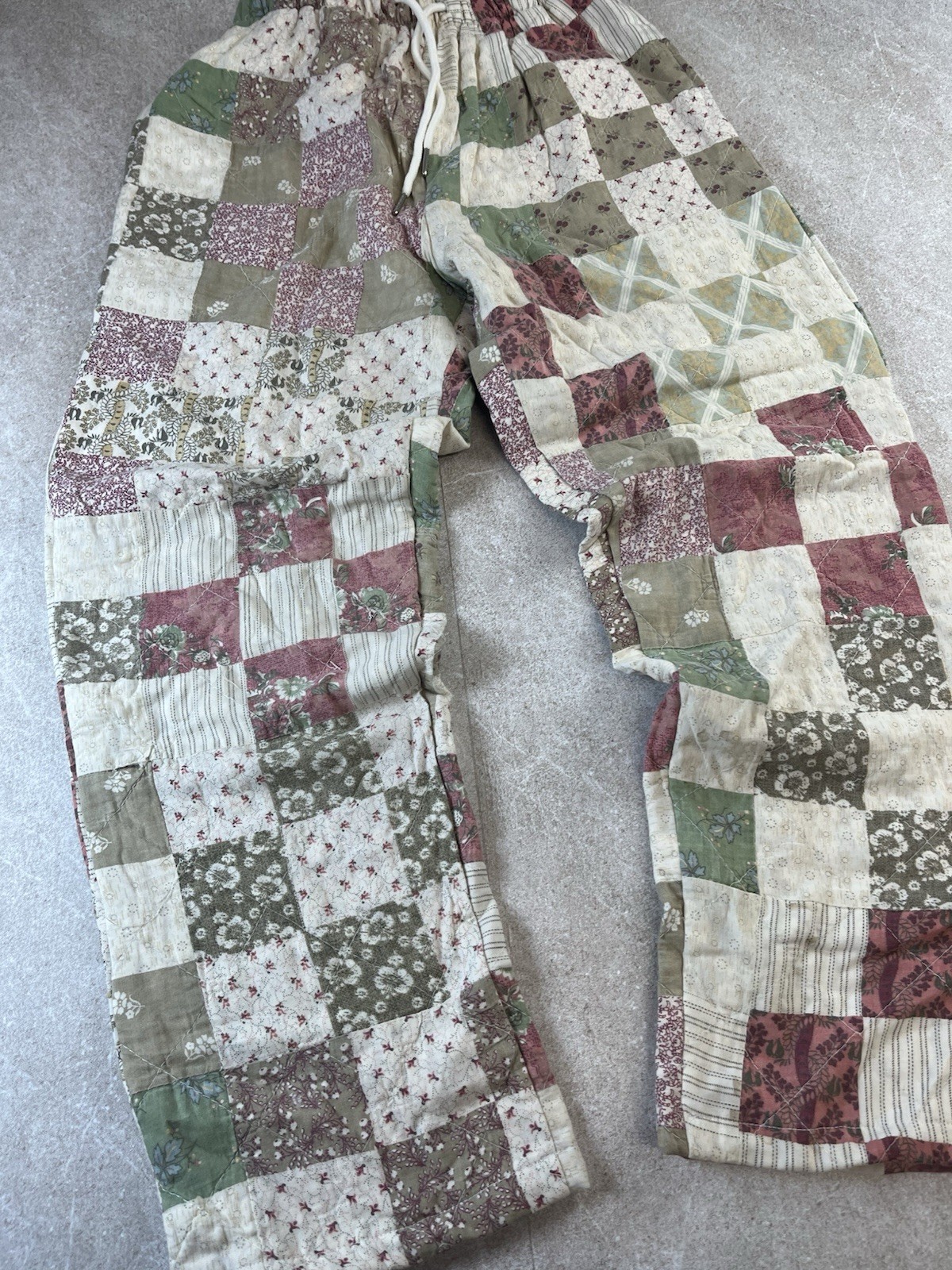 HANDMADE Quilted Patchwork Pants Cottagecore Boho… - image 5