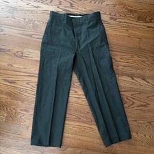 Vtg US Army Pants Mens Green Wool Military Uniform Fatigue Dress Trousers