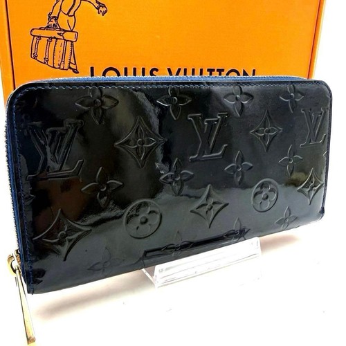 Louis Vuitton Vernis Zippy Wallet Navy Long Wallet