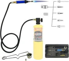 Blue Fire Propane/MAP Gas Soldering Torch Head Multi-Function Kit With 3' Hose