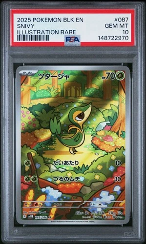 Pokemon TCG - Snivy - Black Bolt 87/86 Art Rare - Japanese PSA 10 Gem MT
