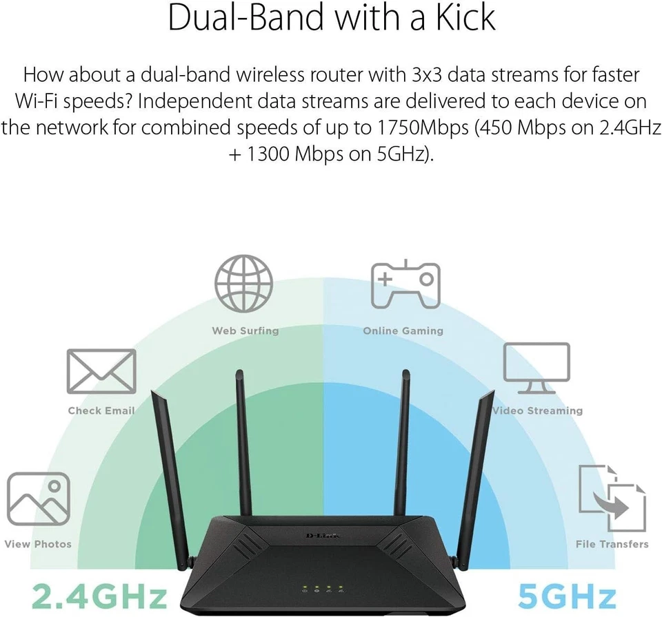 D-Link AC1750 High-Power Wi-Fi Gigabit Router DIR-867 - Image 4 of 4
