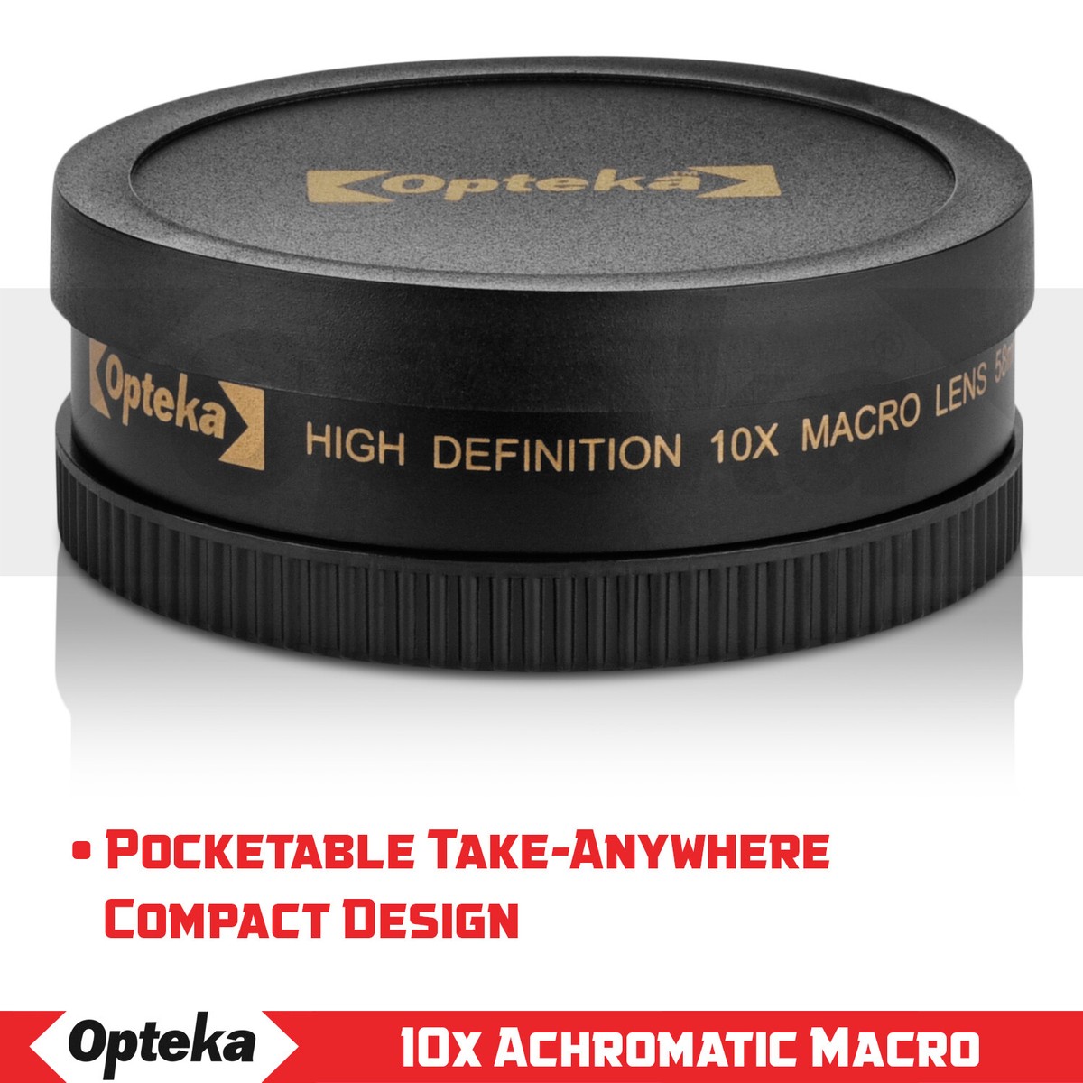 Opteka 10x Macro for Canon M50 M100 M200 with EF-M 15-45mm f/3.5-6.3 IS STM 49mm